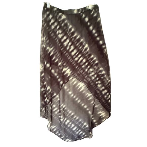 Express High Low Sheer Tie-Dye Layered Skirt Size XS Asymmetric Boho Festival - Picture 2 of 10